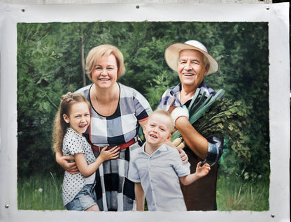 CUSTOM OIL PAINTING PORTRAITS FROM YOUR PHOTOS - FAMILY & PETS